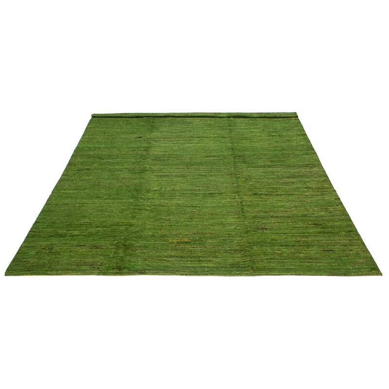 ECARPETGALLERY Hand-knotted Finest Peshawar Ziegler Lime Wool Rug - 10'6 x 12'6