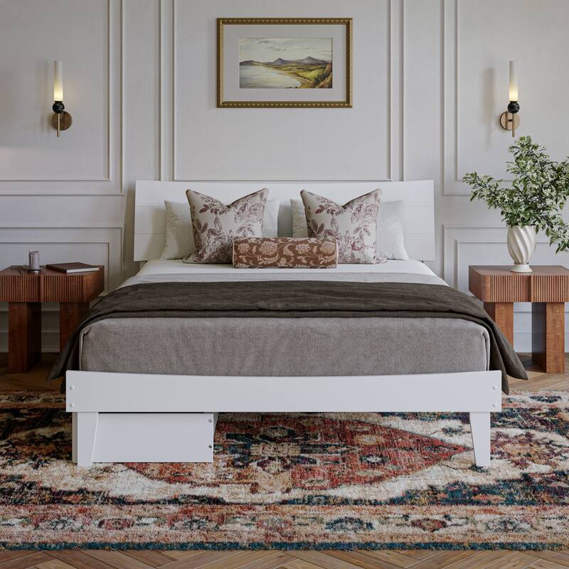 Phoenix Wood Platform Bed with Storage Drawers