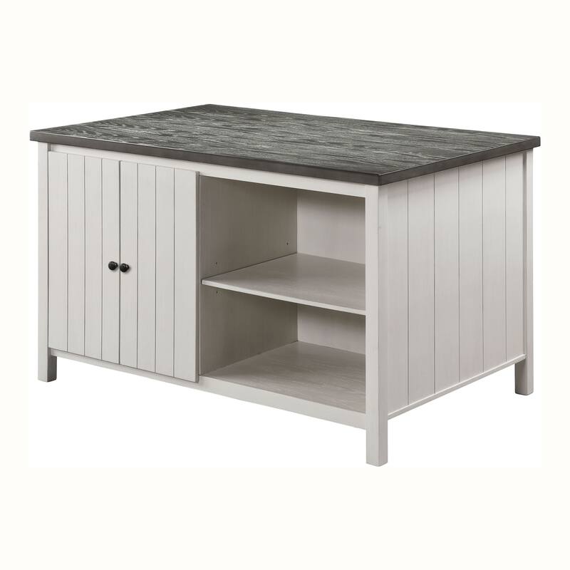Hanto Transitional White Solid Wood Storage 5-Piece Counter Height Dining Set by Furniture of America