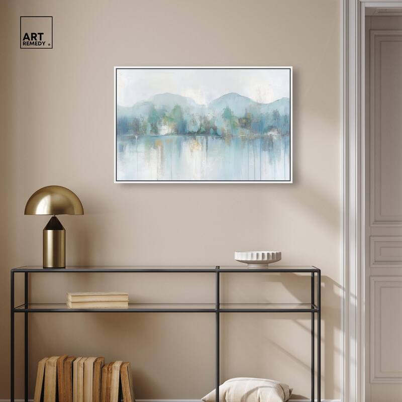Mirrored Aqua Dream II Canvas by Art Remedy