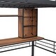 preview thumbnail 24 of 24, Full Size Loft Bed with Desk and Shelf, Loft Bed with Ladder,Loft Bed with Desk with 3 Storage Shelves,White