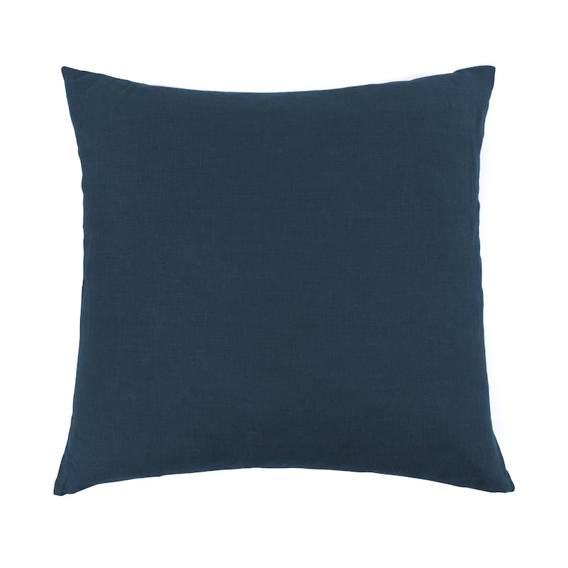 100% French Linen Throw Pillow Sham by BOKSER HOME - Pillow Covers - 20" x 20" - Baltic