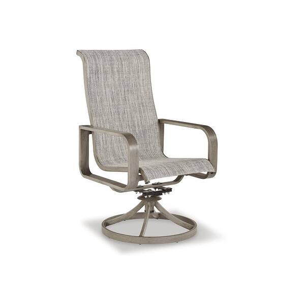 Signature Design by Ashley Beach Front Brown/Beige Outdoor Sling Swivel