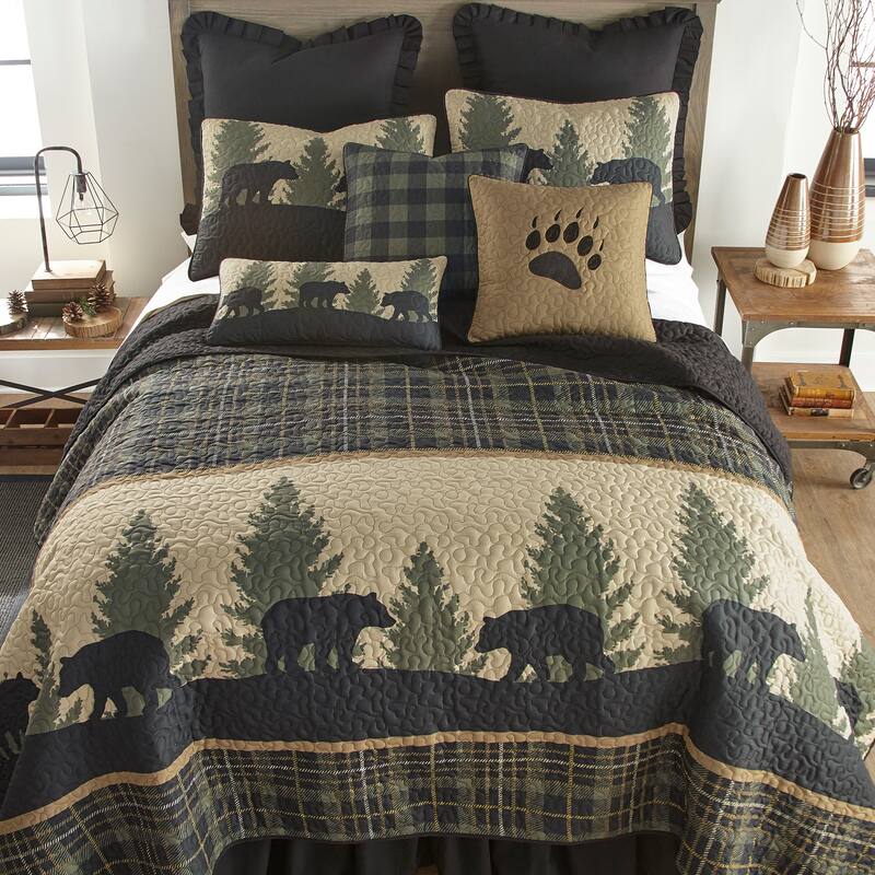 Donna Sharp Bear Walk Plaid UCC Check Decorative Pillow
