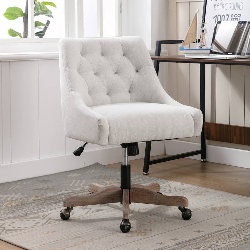Modern Tufted Velvet Swivel Home Office Chair