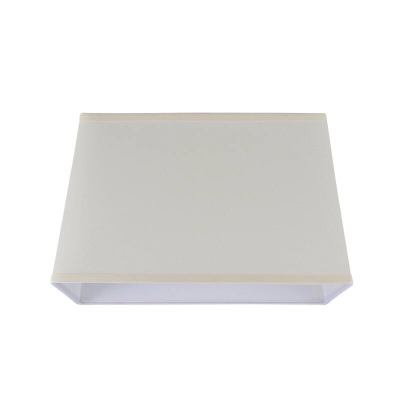 Aspen Creative Rectangle Hardback Shape Spider Construction Lamp Shade in Off White (8" + 14") x (10" + 16")  x 10"