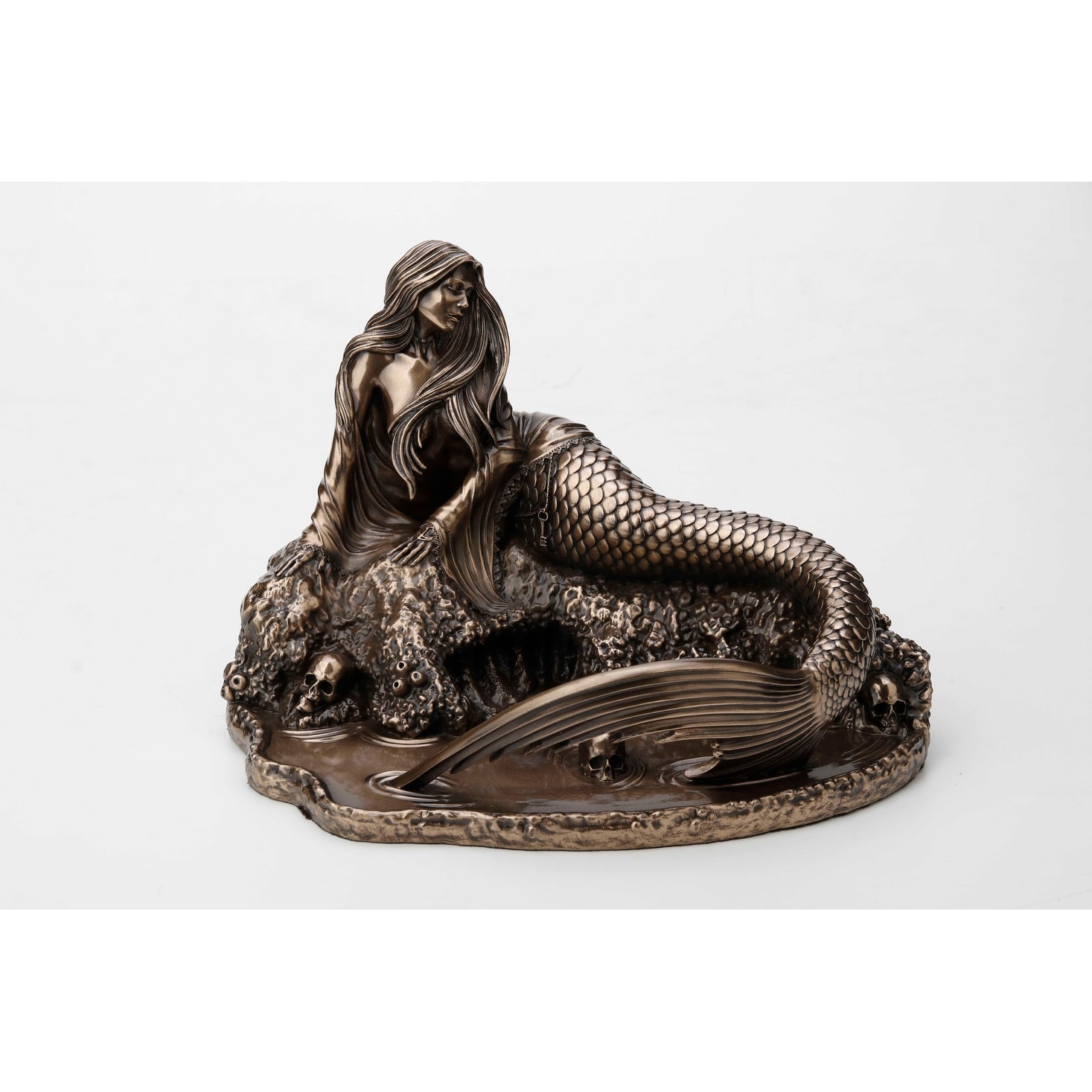 8.66" H SIRENS LAMENT BY ANNE STOKES Cold Cast Bronze - 6.3"x8.66"x5.91"