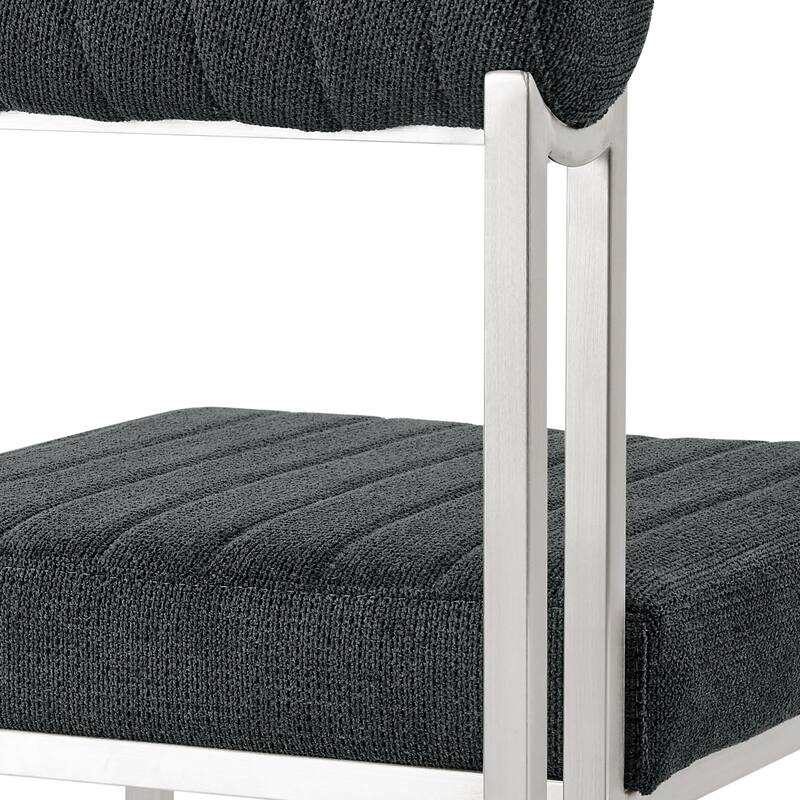 Anastasia Modern Upholstered Metal Dining Chairs - Set of 2