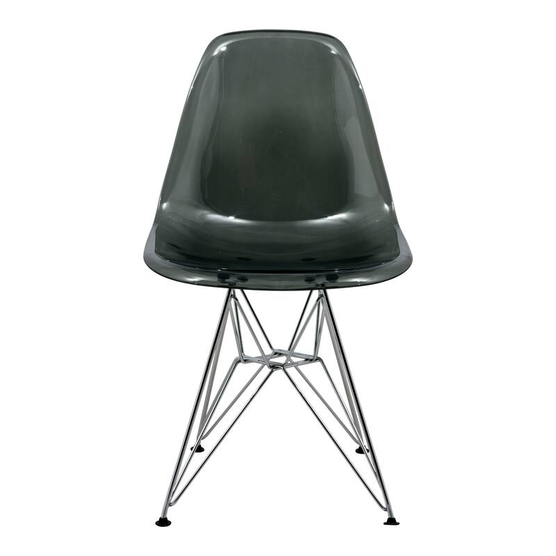 LeisureMod Cresco Molded 2-Tone Eiffel Side Chair - White Blue - 17"L x 18.4"W x 32"H