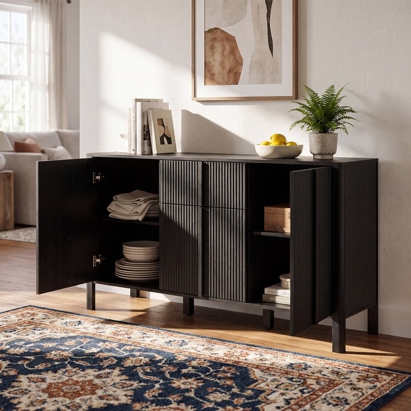 Christopher Knight Home - Hawthorne Sideboard Fluted MDF Storage