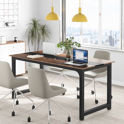 70.86" Conference Table, Meeting Table with Stable Metal Frame - 70.86”L x 31”W x 29”H