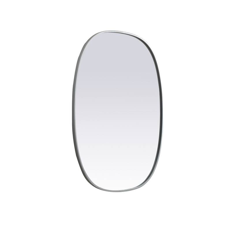 Indigo Home Metal Frame Oval Mirror 30x40 Inch