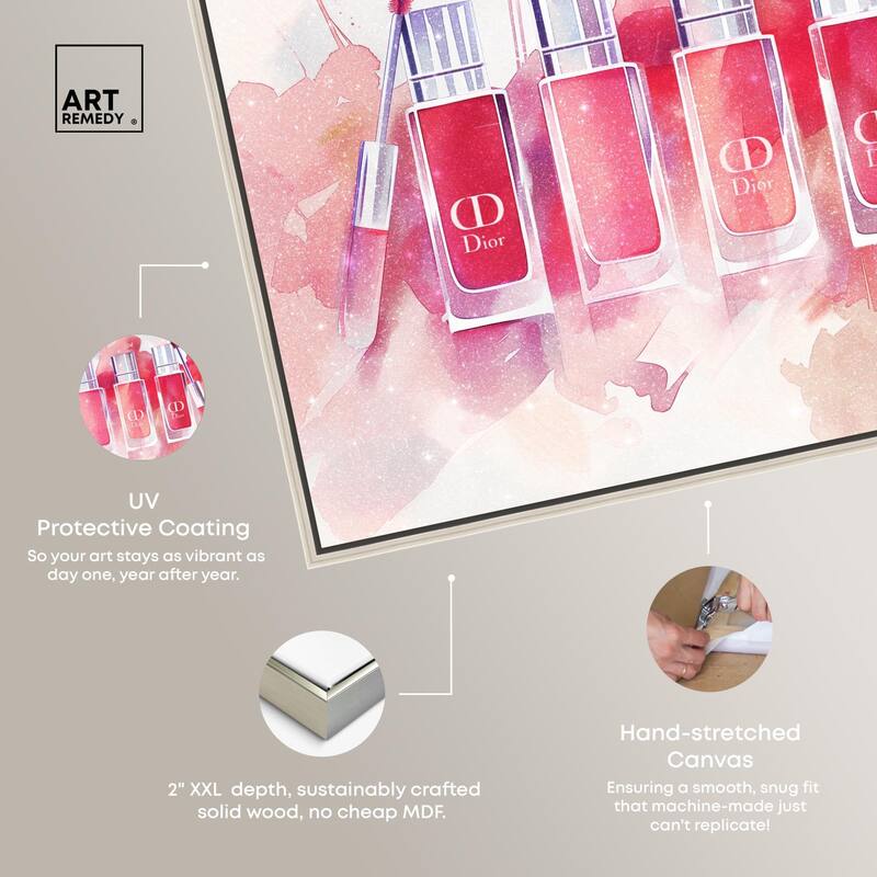 Lip Gloss Splash Canvas by Art Remedy