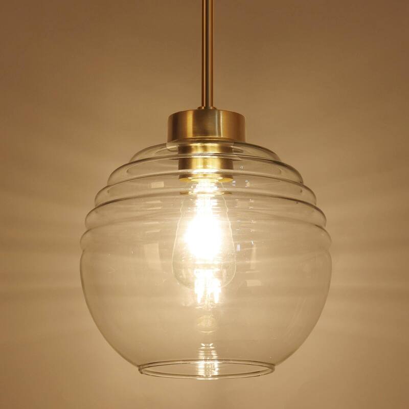 Mid-century Modern 1-light Gold Pendant Light Dimmable Kitchen Island Lighting