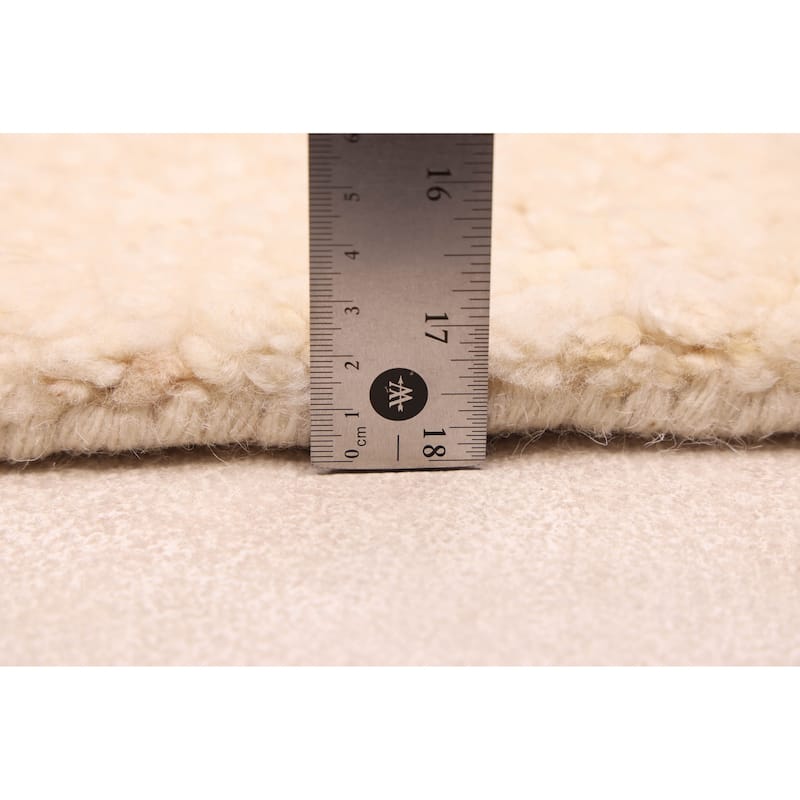 ECARPETGALLERY Hand-knotted Looma Cream Wool Rug - 7'11 x 10'2