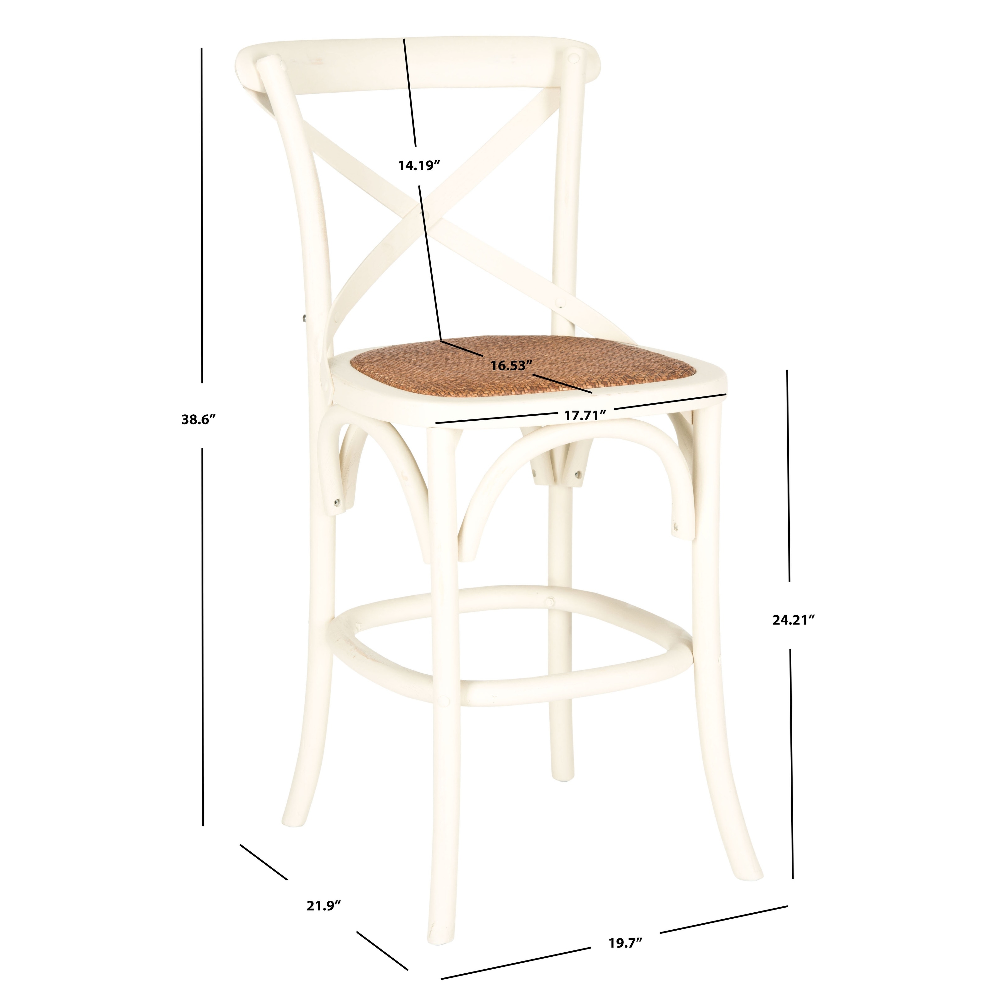 White cross back stools deals