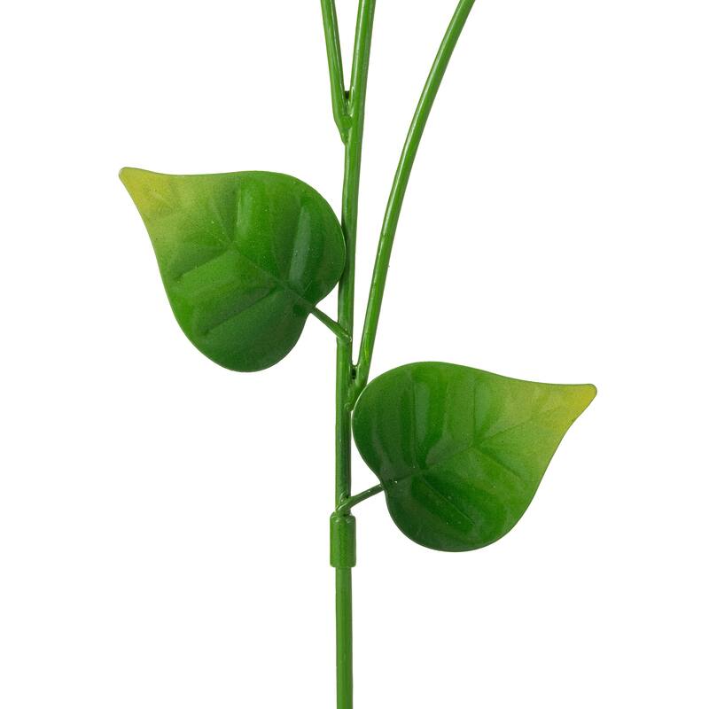 Glitzhome 36"H Metal Garden Triple Happy Face Flower Yardstake Wall Decor