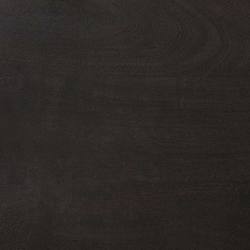 Maxwell Dark Brown Wood w/Black Metal Pedestal Round Side Table