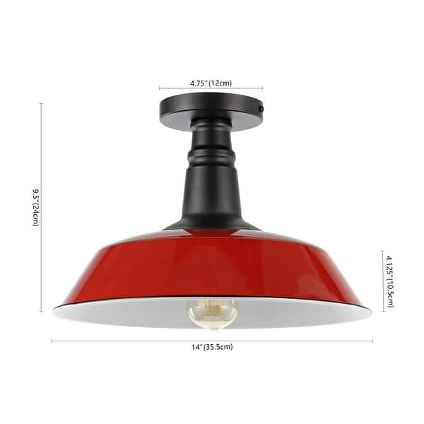 dimension image slide 1 of 14, Cassidy 14" LED Semi-Flush Mount, by JONATHAN Y