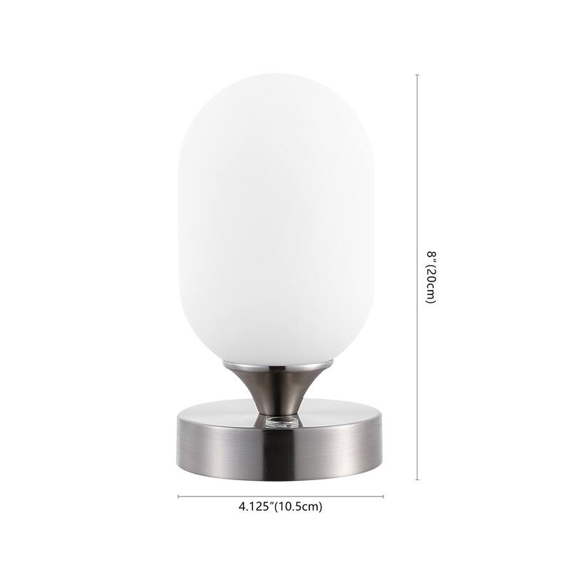 Owen 8" Bohemian Farmhouse Iron Wireless Rechargeable Integrated LED Table Lamp, Oil Rubbed Bronze/White by JONATHAN Y