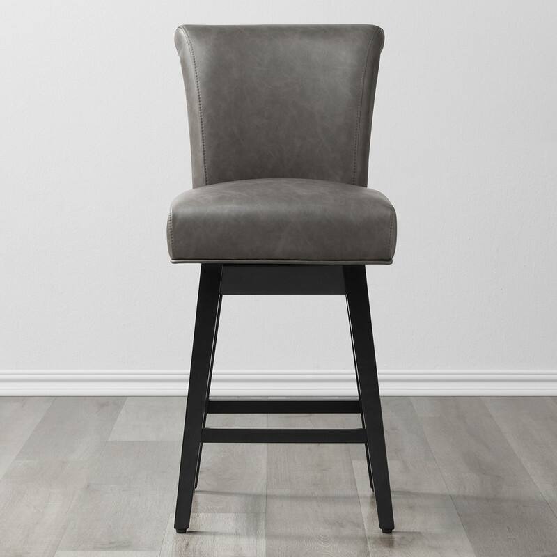 Spruce & Spring Noah Modern Upholstered Counter Height Swivel Barstool Single