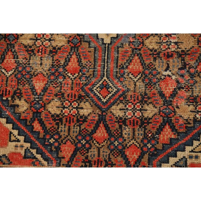 Pre-1900 Antique Vegetable Dye Serab Foyer Rug Handmade Wool Carpet - 3'3"x 3'11"