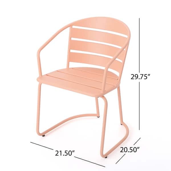 dimension image slide 2 of 9, Santa Monica Outdoor 3-Piece Bistro Set by Christopher Knight Home