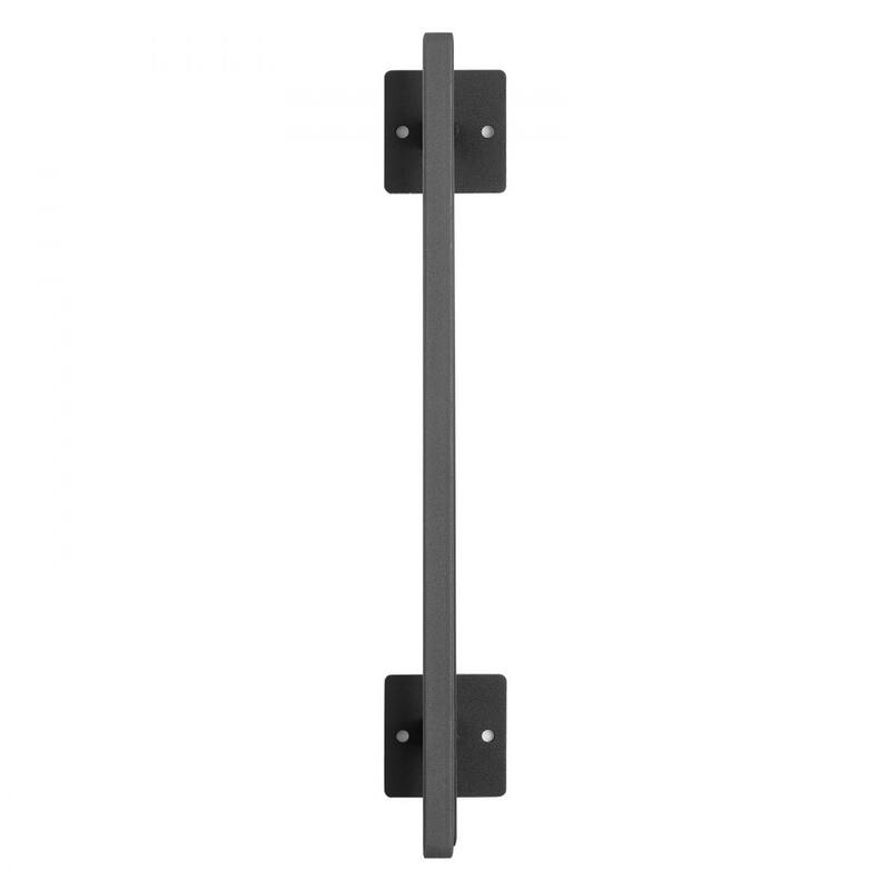 Black Carbon Steel Fence Door Handle 12.6in Ergonomic and Durable