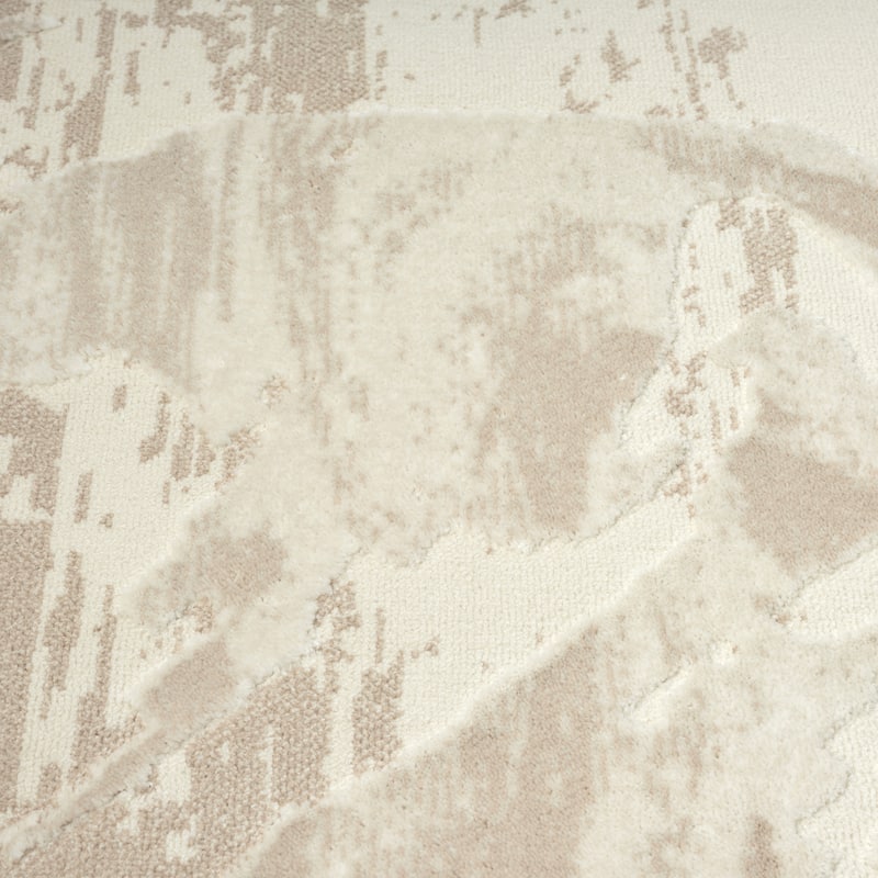 Abani Rugs TER110A Cream Beige Abstract Wavy Area Rug