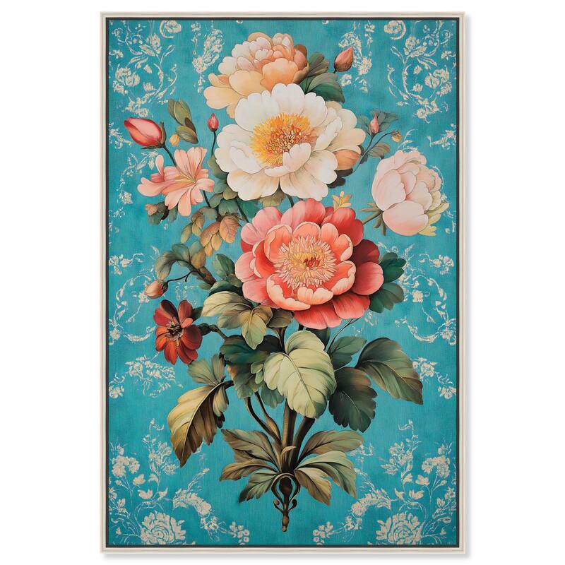 Floral Azure Ascent II Canvas by Art Remedy - Silver - 10" x 15"