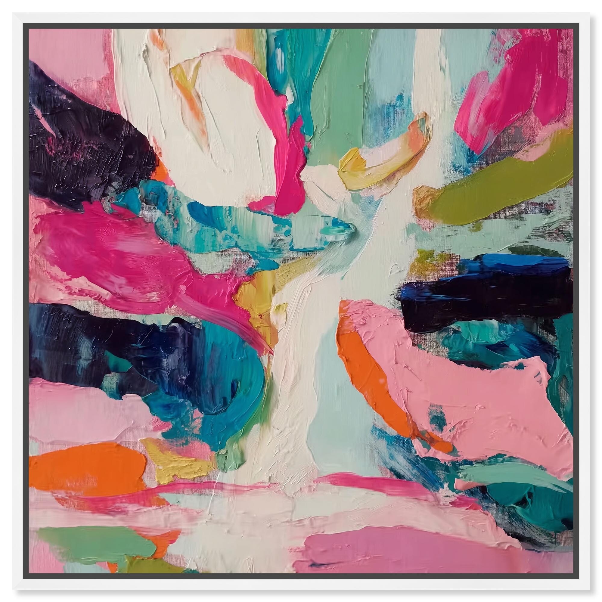 Swirl of Colors II Pink Wall Decor Canvas Print by Art Remedy