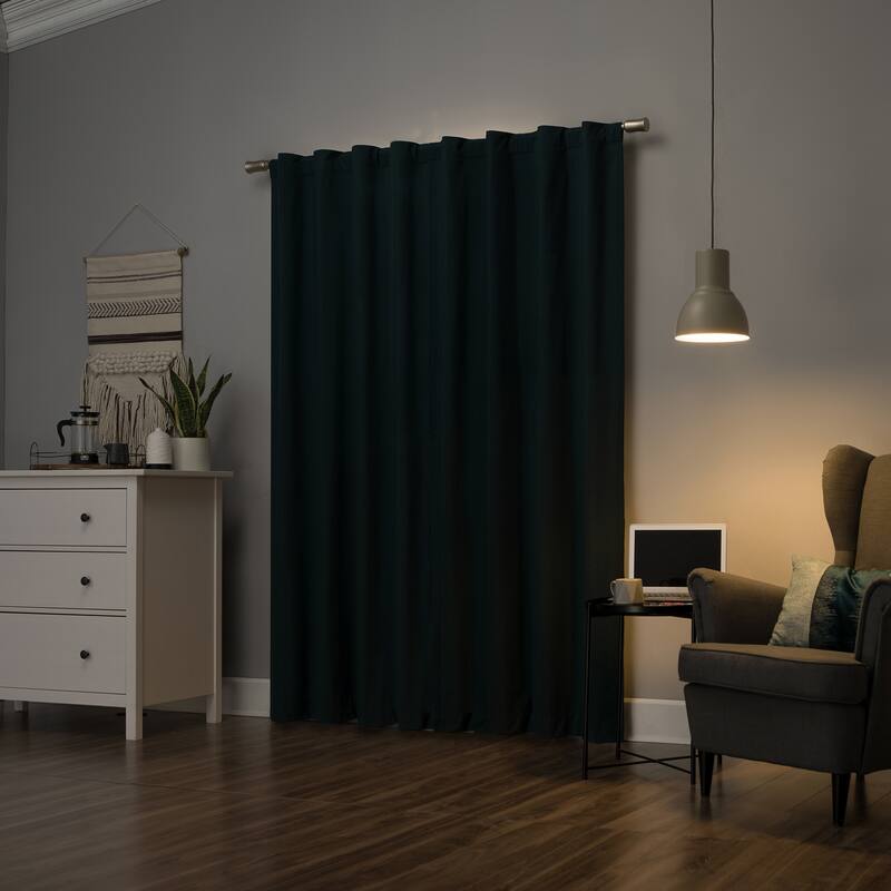 Sun Zero Cyrus Thermal Total Blackout Back Tab Curtain Panel, Single Panel