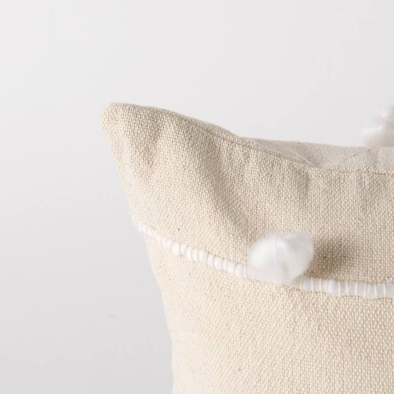 Erica Cream With White Detail Decorative Pillow Cover