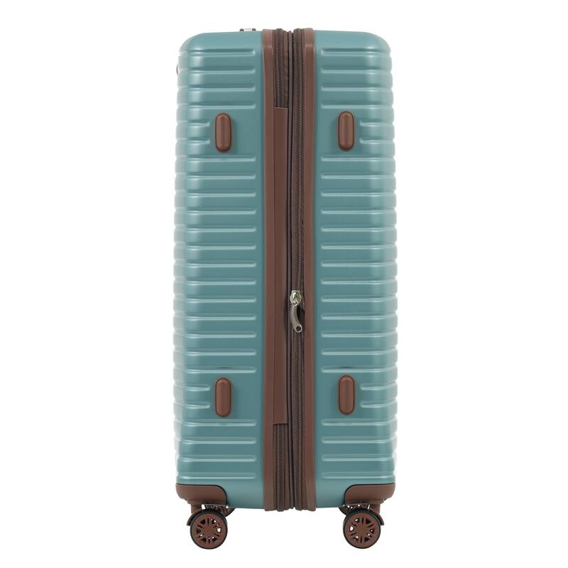 16/20/24/28 4-Piece Modern Expandable Luggage Sets with 4 Storage Bags, Swivel Wheels and TSA Lock for Boarding Travel, Blue