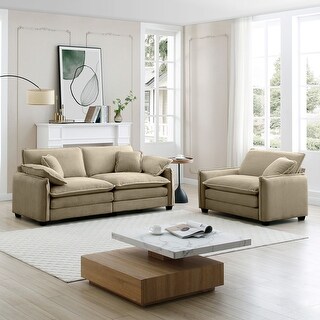 Modern 2 Pieces Sofa Set, Suitable for Living room and Small