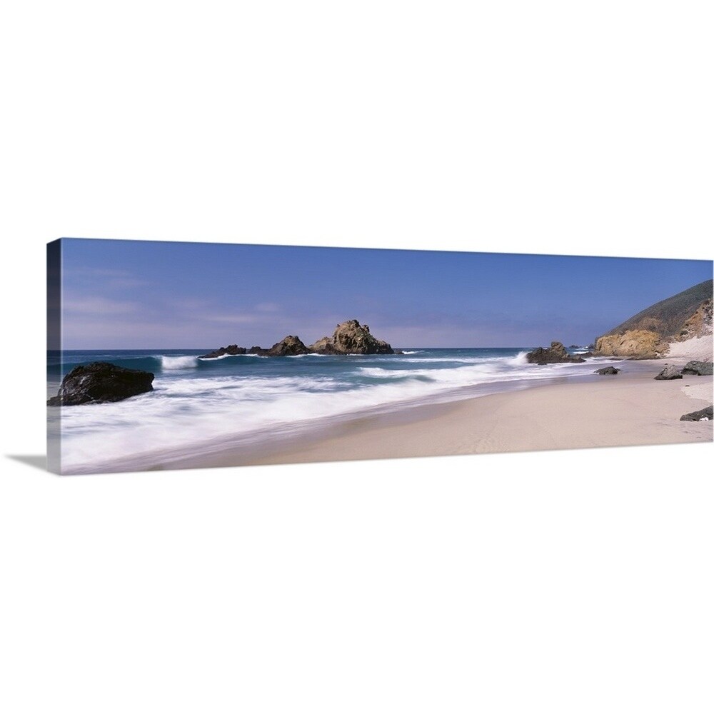 Shop Surf On The Beach Pfeiffer Beach Big Sur California Canvas Wall Art On Sale Overstock 16873815
