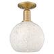 Option Brushed Brass / White Mouchette