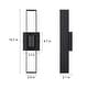 preview thumbnail 7 of 8, Modern Black Dimmable LED Outdoor Wall Sconce - 15.7 in.