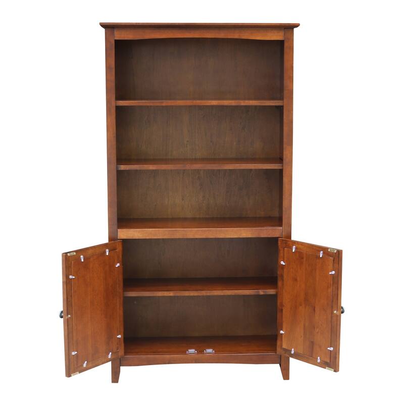 Solid Wood 60" Shaker Bookcase