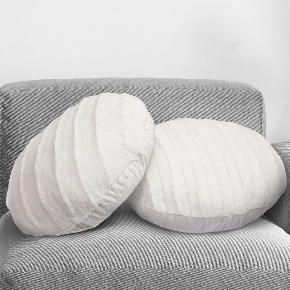 Round white pillow clearance