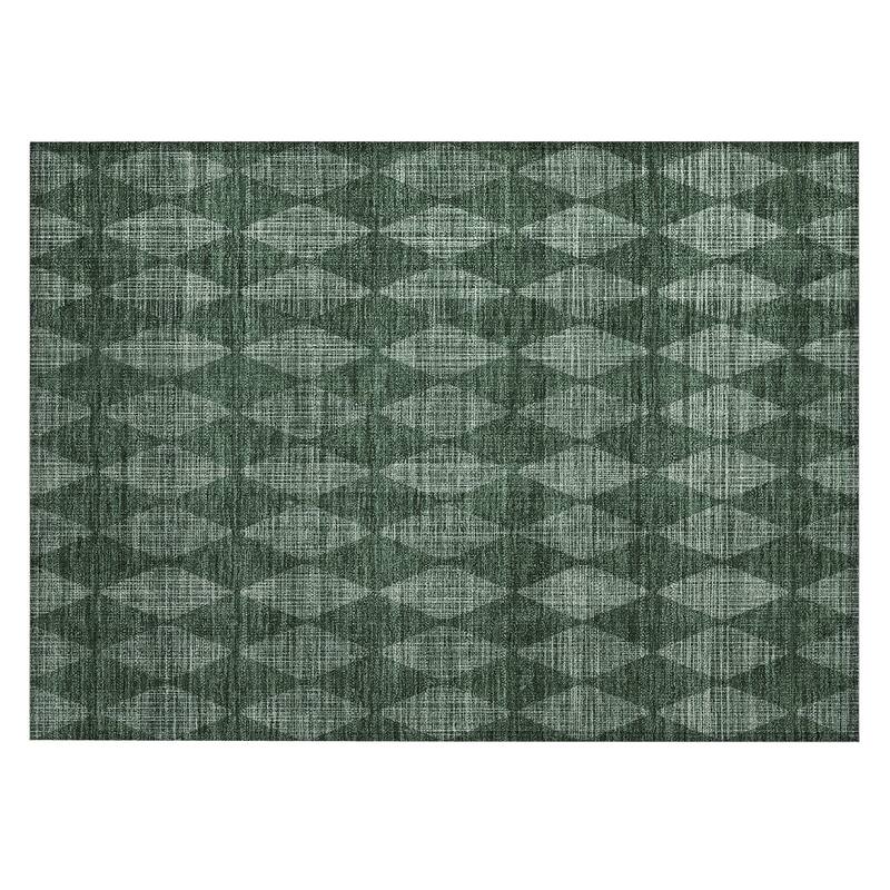 Machine Washable Indoor/ Outdoor Chantille Diamond Argyle Rug