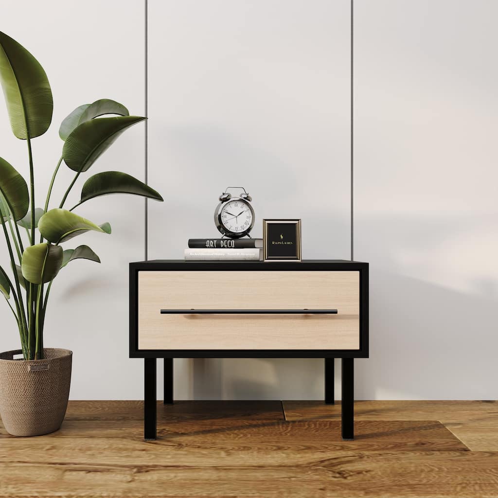 CraftPorch Transitional 1-Drawer Wooden Nightstand