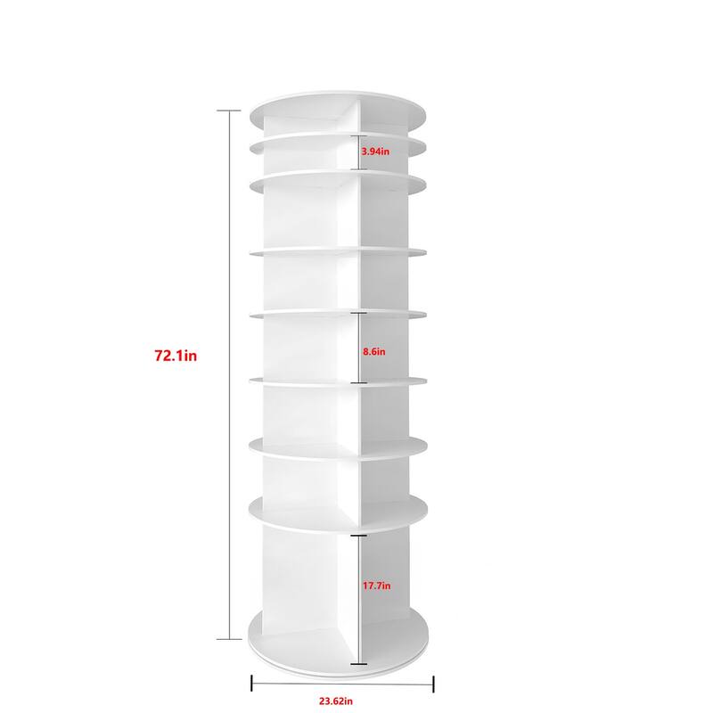 8 Tier Rotating Shoe Rack Tower, Spinning Shoe Display, Shoe Organizer,Vertical Handbag Rotate Shoes Closet Organization