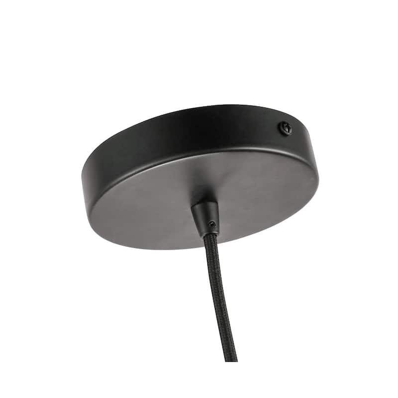 Ingrid 11-Inch Clear 1-Light Pendant - Black