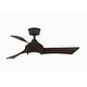 preview thumbnail 2 of 12, Fanimation Wrap Custom Indoor/Outdoor Smart Ceiling Fan DC Motor with Remote - Dark Bronze