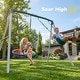 preview thumbnail 3 of 7, KloKick 7.5ft Heavy Duty Swing Set, 500lbs Capacity Outdoor Metal Swing Set for Kids & Adults with Spider Swing and Belt Swing