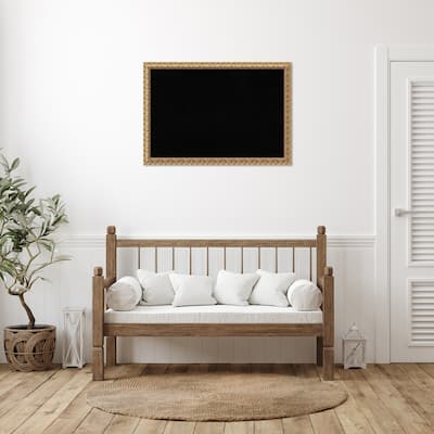 Florentine Gold Wood Framed Black Corkboard Bulletin Board