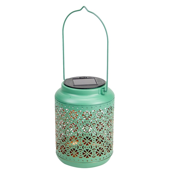 Evergreen 16 Solar Round Planter Stone