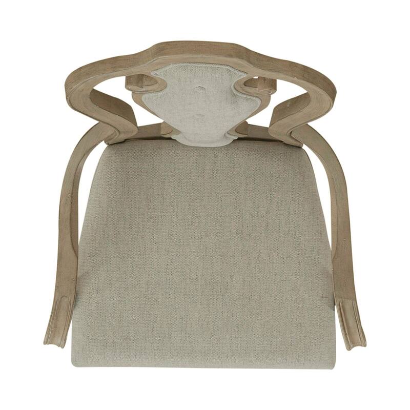 Magnolia Manor Weathered Bisque Splat Back Upholstered Arm Chair (Set of 2)