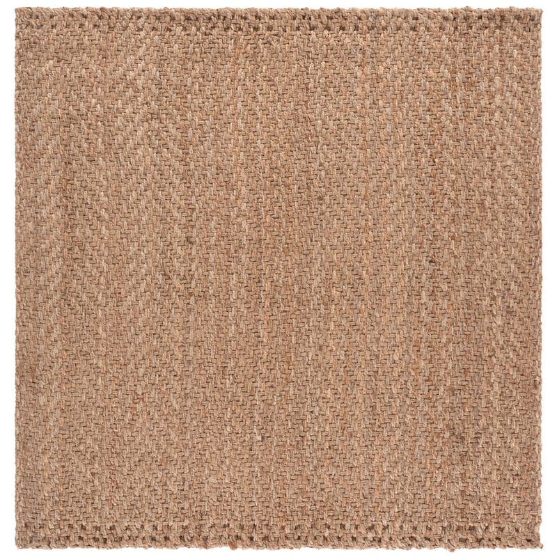 SAFAVIEH Handmade Natural Fiber Kaat Jute Rug - 6' Square - Natural